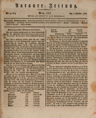 Aarauer Zeitung Montag 9. Oktober 1820