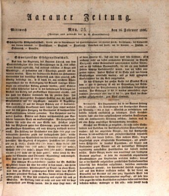 Aarauer Zeitung Montag 26. Februar 1821