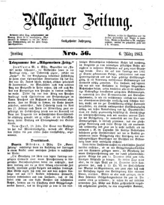Allgäuer Zeitung Freitag 6. März 1863