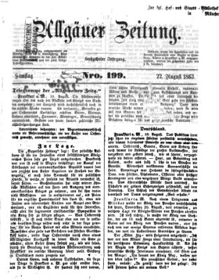 Allgäuer Zeitung Samstag 22. August 1863