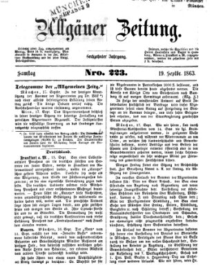 Allgäuer Zeitung Samstag 19. September 1863