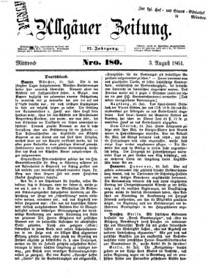 Allgäuer Zeitung Mittwoch 3. August 1864
