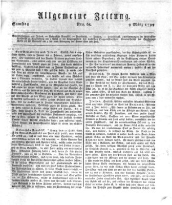 Allgemeine Zeitung Samstag 9. März 1799