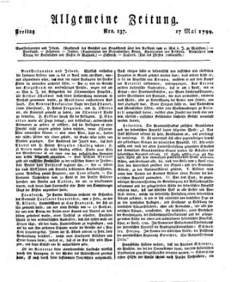 Allgemeine Zeitung Freitag 17. Mai 1799