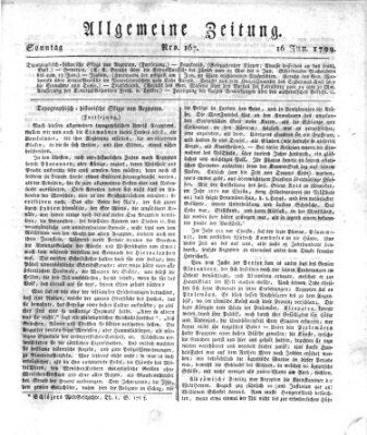 Allgemeine Zeitung Sonntag 16. Juni 1799