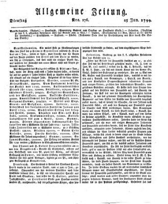 Allgemeine Zeitung Dienstag 25. Juni 1799