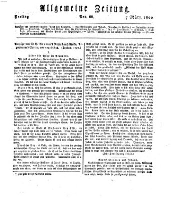 Allgemeine Zeitung Freitag 7. März 1800