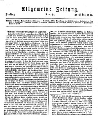 Allgemeine Zeitung Freitag 21. März 1800