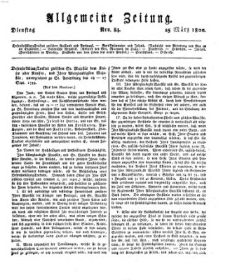 Allgemeine Zeitung Dienstag 25. März 1800