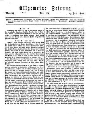 Allgemeine Zeitung Montag 23. Juni 1800