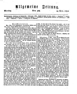 Allgemeine Zeitung Montag 24. November 1800
