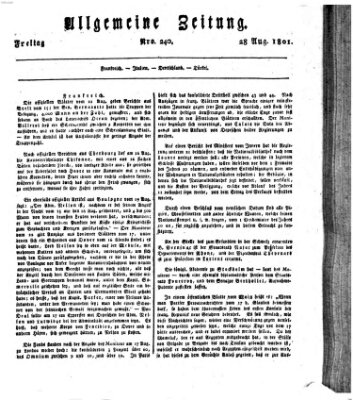 Allgemeine Zeitung Freitag 28. August 1801