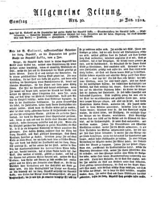 Allgemeine Zeitung Samstag 30. Januar 1802