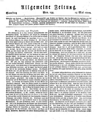 Allgemeine Zeitung Samstag 15. Mai 1802