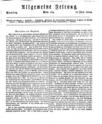 Allgemeine Zeitung Samstag 12. Juni 1802