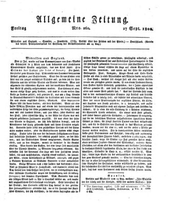 Allgemeine Zeitung Freitag 17. September 1802