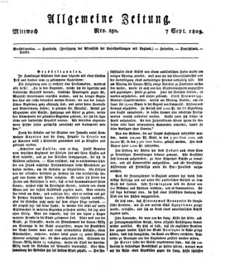 Allgemeine Zeitung Mittwoch 7. September 1803