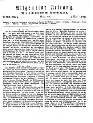 Allgemeine Zeitung Donnerstag 5. Mai 1808