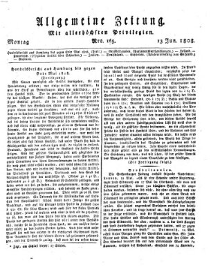 Allgemeine Zeitung Montag 13. Juni 1808
