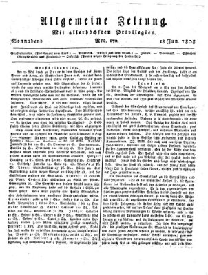 Allgemeine Zeitung Samstag 18. Juni 1808