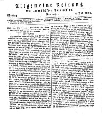 Allgemeine Zeitung Montag 24. Juli 1809