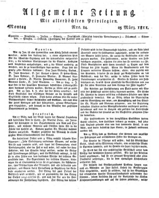 Allgemeine Zeitung Montag 25. März 1811