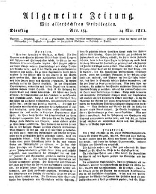 Allgemeine Zeitung Dienstag 14. Mai 1811