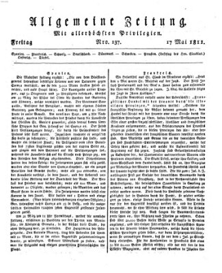 Allgemeine Zeitung Freitag 17. Mai 1811