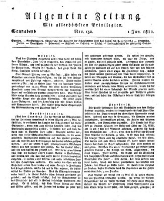 Allgemeine Zeitung Samstag 1. Juni 1811