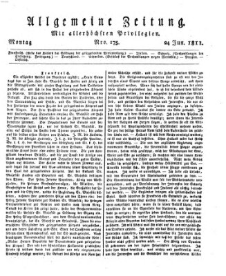 Allgemeine Zeitung Montag 24. Juni 1811