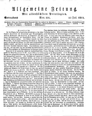 Allgemeine Zeitung Samstag 20. Juli 1811