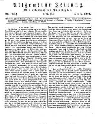 Allgemeine Zeitung Mittwoch 6. November 1811