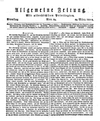 Allgemeine Zeitung Dienstag 24. März 1812