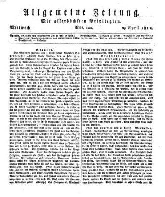 Allgemeine Zeitung Mittwoch 29. April 1812