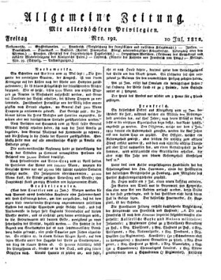 Allgemeine Zeitung Freitag 10. Juli 1812