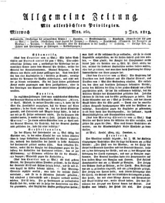 Allgemeine Zeitung Mittwoch 9. Juni 1813