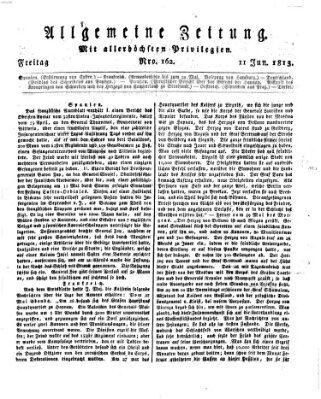 Allgemeine Zeitung Freitag 11. Juni 1813