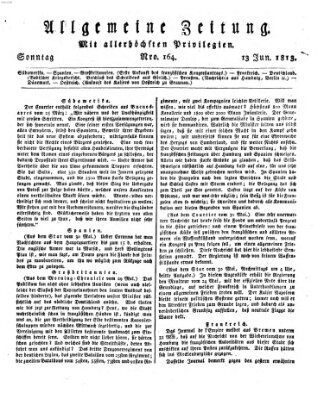 Allgemeine Zeitung Sonntag 13. Juni 1813