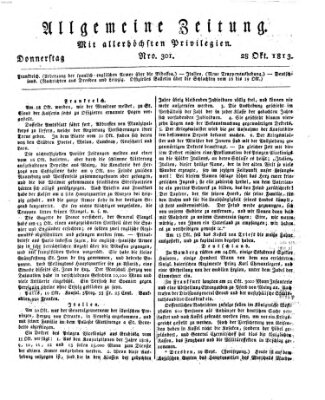 Allgemeine Zeitung Donnerstag 28. Oktober 1813