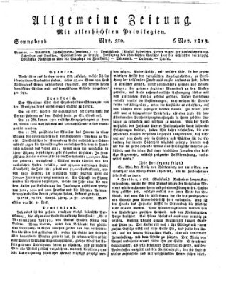 Allgemeine Zeitung Samstag 6. November 1813