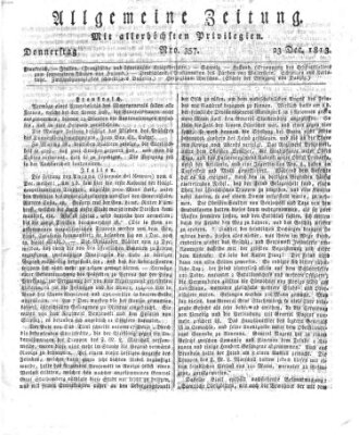 Allgemeine Zeitung Donnerstag 23. Dezember 1813