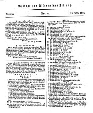 Allgemeine Zeitung Sonntag 12. September 1813