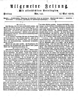 Allgemeine Zeitung Freitag 23. Mai 1817