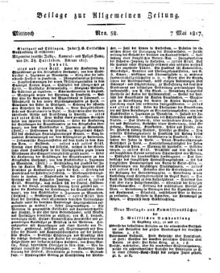Allgemeine Zeitung Mittwoch 7. Mai 1817