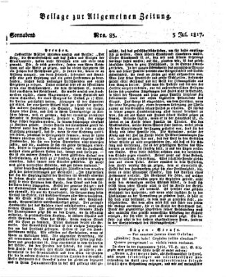 Allgemeine Zeitung Samstag 5. Juli 1817