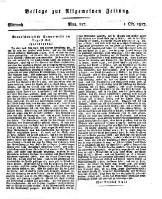 Allgemeine Zeitung Mittwoch 1. Oktober 1817