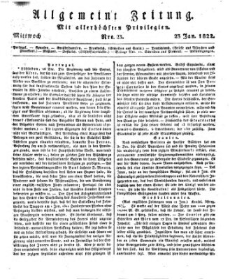 Allgemeine Zeitung Mittwoch 23. Januar 1822
