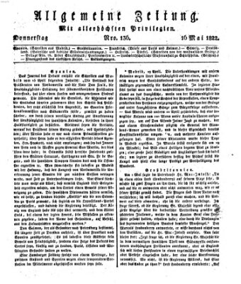 Allgemeine Zeitung Donnerstag 16. Mai 1822