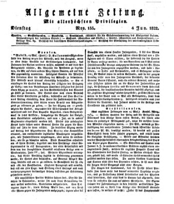 Allgemeine Zeitung Dienstag 4. Juni 1822