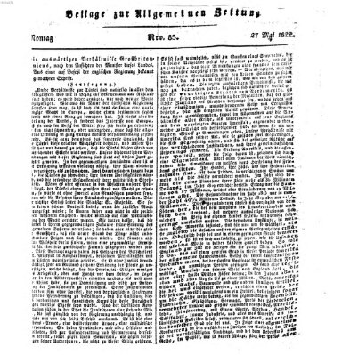Allgemeine Zeitung Montag 27. Mai 1822